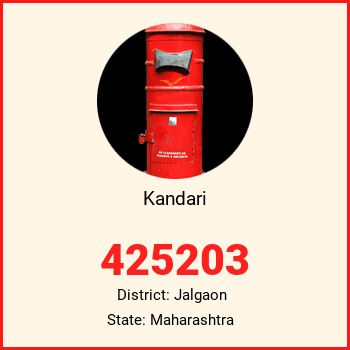 Kandari pin code, district Jalgaon in Maharashtra
