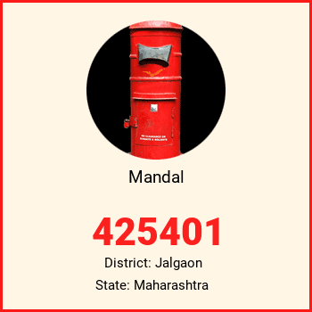 Mandal pin code, district Jalgaon in Maharashtra