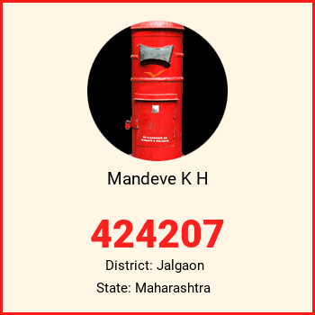 Mandeve K H pin code, district Jalgaon in Maharashtra
