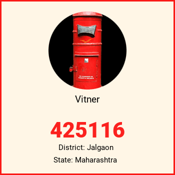 Vitner pin code, district Jalgaon in Maharashtra