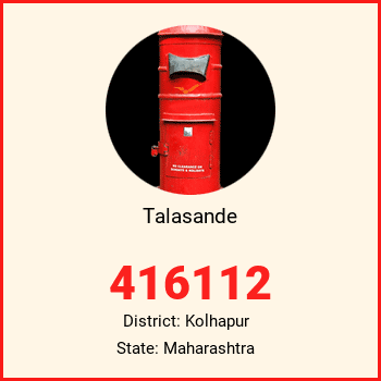 Talasande pin code, district Kolhapur in Maharashtra