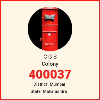 C G S Colony pin code, district Mumbai in Maharashtra