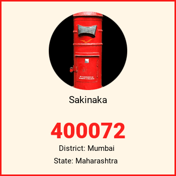 Sakinaka pin code, district Mumbai in Maharashtra