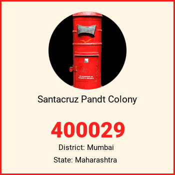 Santacruz Pandt Colony pin code, district Mumbai in Maharashtra