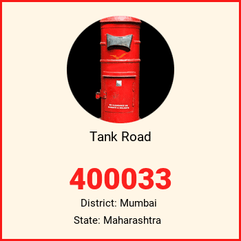 Tank Road pin code, district Mumbai in Maharashtra
