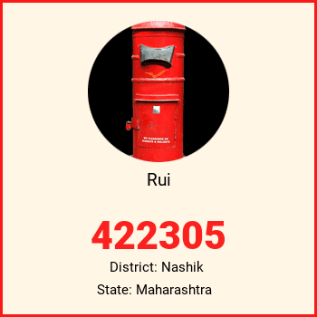 Rui pin code, district Nashik in Maharashtra