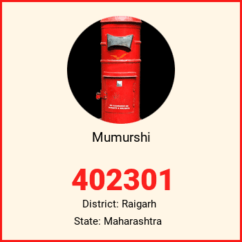 Mumurshi pin code, district Raigarh in Maharashtra