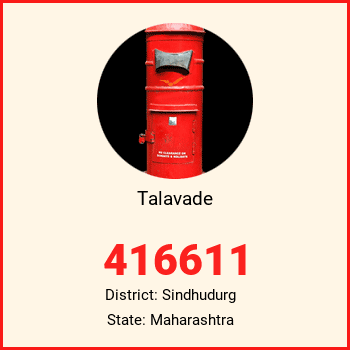 Talavade pin code, district Sindhudurg in Maharashtra