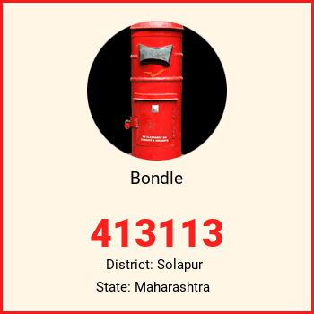Bondle pin code, district Solapur in Maharashtra