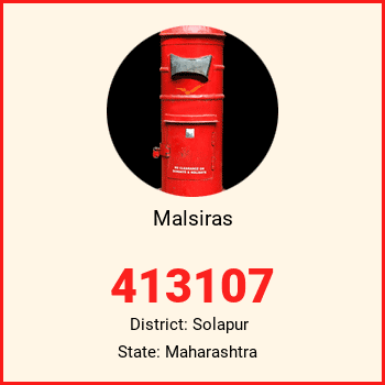Malsiras pin code, district Solapur in Maharashtra