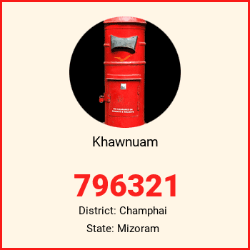 Khawnuam pin code, district Champhai in Mizoram