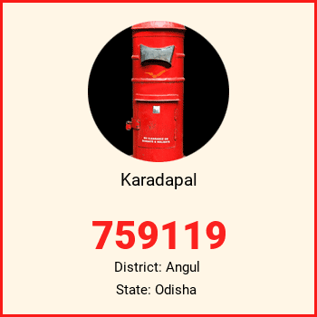 Karadapal pin code, district Angul in Odisha