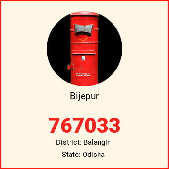 Bijepur pin code, district Balangir in Odisha
