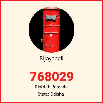 Bijayapali pin code, district Bargarh in Odisha