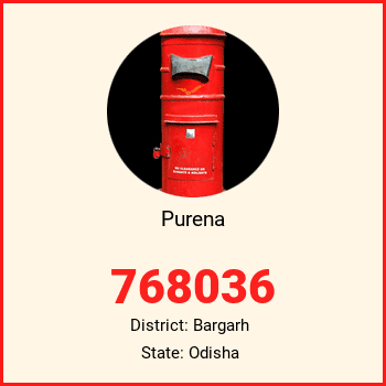 Purena pin code, district Bargarh in Odisha