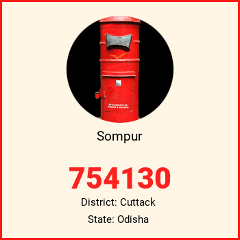 Sompur pin code, district Cuttack in Odisha