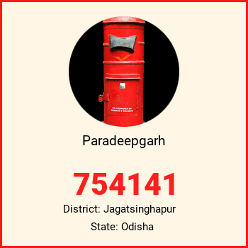 Paradeepgarh pin code, district Jagatsinghapur in Odisha