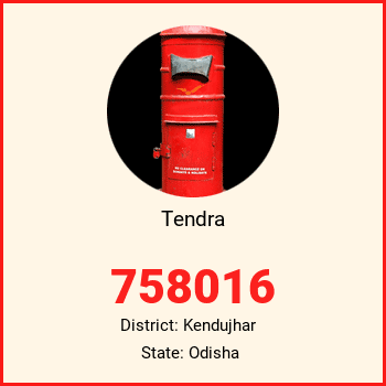 Tendra pin code, district Kendujhar in Odisha