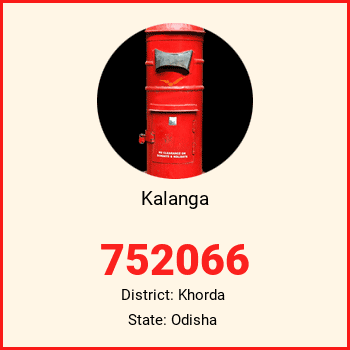 Kalanga pin code, district Khorda in Odisha