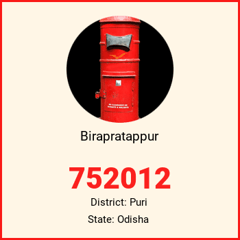 Birapratappur pin code, district Puri in Odisha