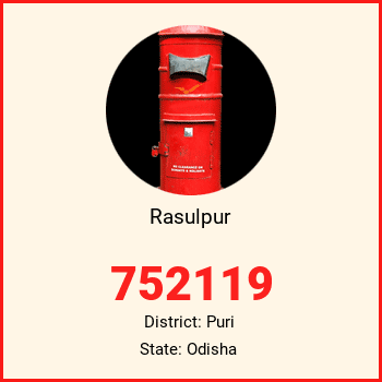 Rasulpur pin code, district Puri in Odisha
