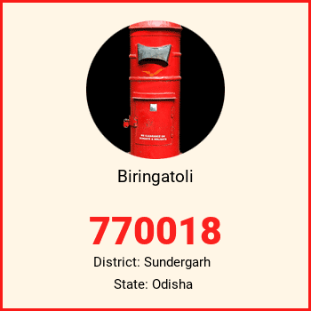 Biringatoli pin code, district Sundergarh in Odisha