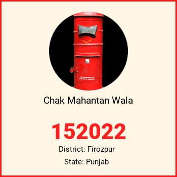 Chak Mahantan Wala pin code, district Firozpur in Punjab