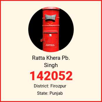 Ratta Khera Pb. Singh pin code, district Firozpur in Punjab
