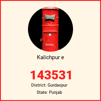 Kalichpur e pin code, district Gurdaspur in Punjab