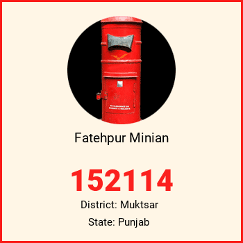 Fatehpur Minian pin code, district Muktsar in Punjab