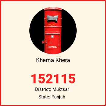 Khema Khera pin code, district Muktsar in Punjab
