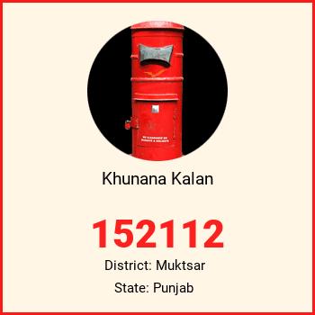 Khunana Kalan pin code, district Muktsar in Punjab