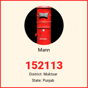 Mann pin code, district Muktsar in Punjab