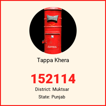 Tappa Khera pin code, district Muktsar in Punjab