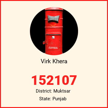 Virk Khera pin code, district Muktsar in Punjab