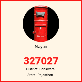 Nayan pin code, district Banswara in Rajasthan