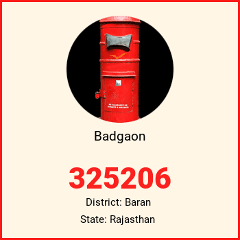 Badgaon pin code, district Baran in Rajasthan