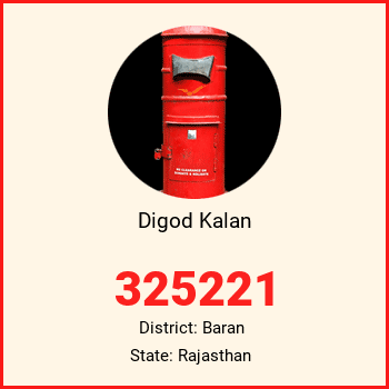 Digod Kalan pin code, district Baran in Rajasthan