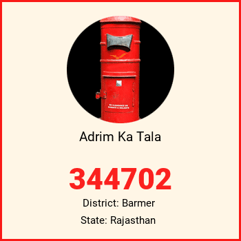 Adrim Ka Tala pin code, district Barmer in Rajasthan