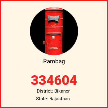 Rambag pin code, district Bikaner in Rajasthan