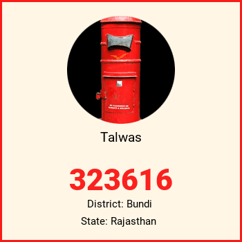 Talwas pin code, district Bundi in Rajasthan