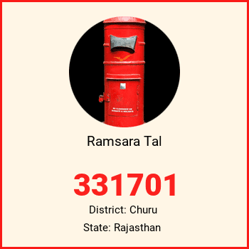 Ramsara Tal pin code, district Churu in Rajasthan