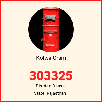 Kolwa Gram pin code, district Dausa in Rajasthan