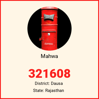 Mahwa pin code, district Dausa in Rajasthan
