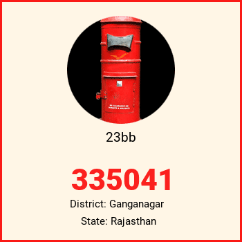 23bb pin code, district Ganganagar in Rajasthan
