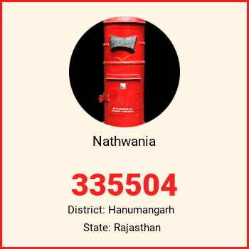 Nathwania pin code, district Hanumangarh in Rajasthan