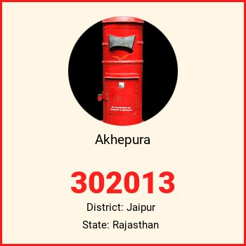 Akhepura pin code, district Jaipur in Rajasthan