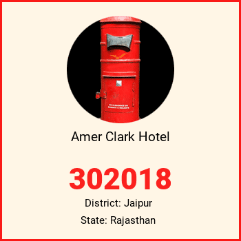 Amer Clark Hotel pin code, district Jaipur in Rajasthan