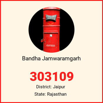 Bandha Jamwaramgarh pin code, district Jaipur in Rajasthan
