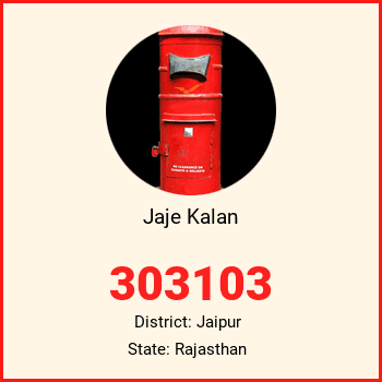 Jaje Kalan pin code, district Jaipur in Rajasthan